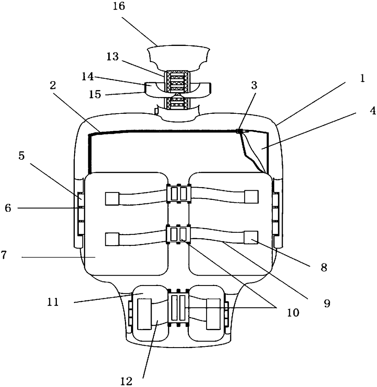 Adjustable medical device for relieving neck, chest and waist fatigue