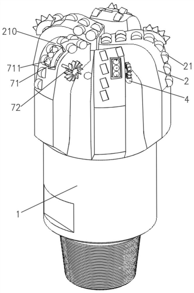 Efficient rock breaking PDC drill bit