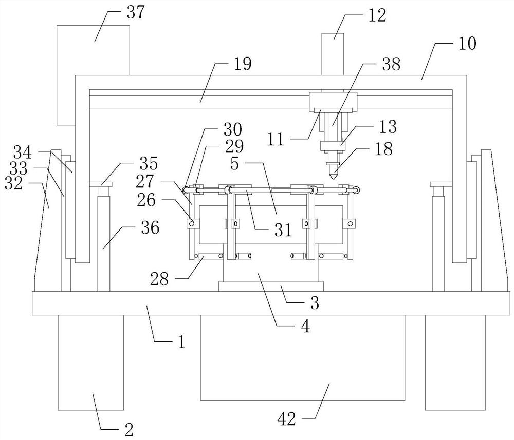 A vehicle-mounted air filter fixed hole automatic opening equipment