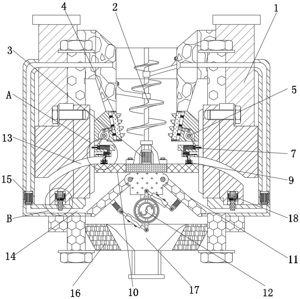 Energy-saving and environment-friendly sewage impurity-removing, filtering and recycling device