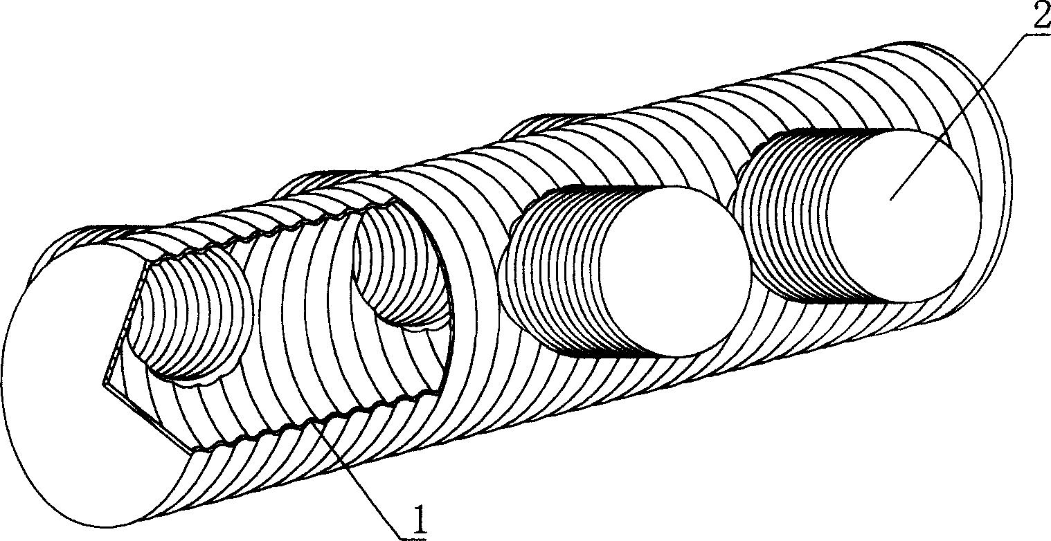 Light tube for filling cast-in-situ steel reinforced concrete