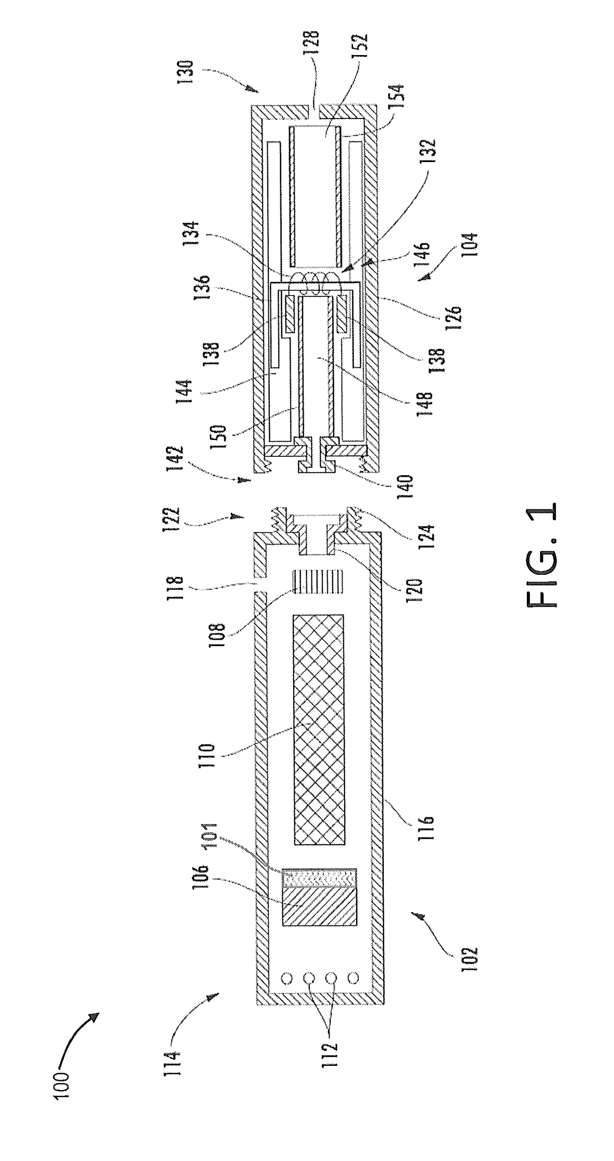 Electronic smoking article with improved storage of aerosol precursor compositions