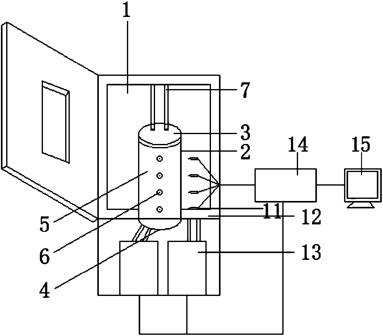 Controllable temperature soil frost heaving tester