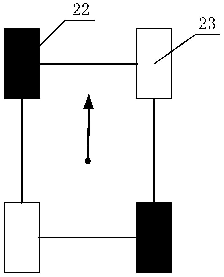 A non-contact wheeled wall-climbing robot chassis device