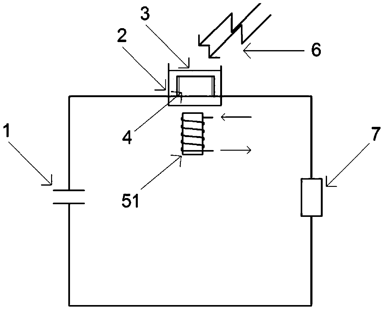 Magnetic bias weak light triggered high-power photoconductive switch