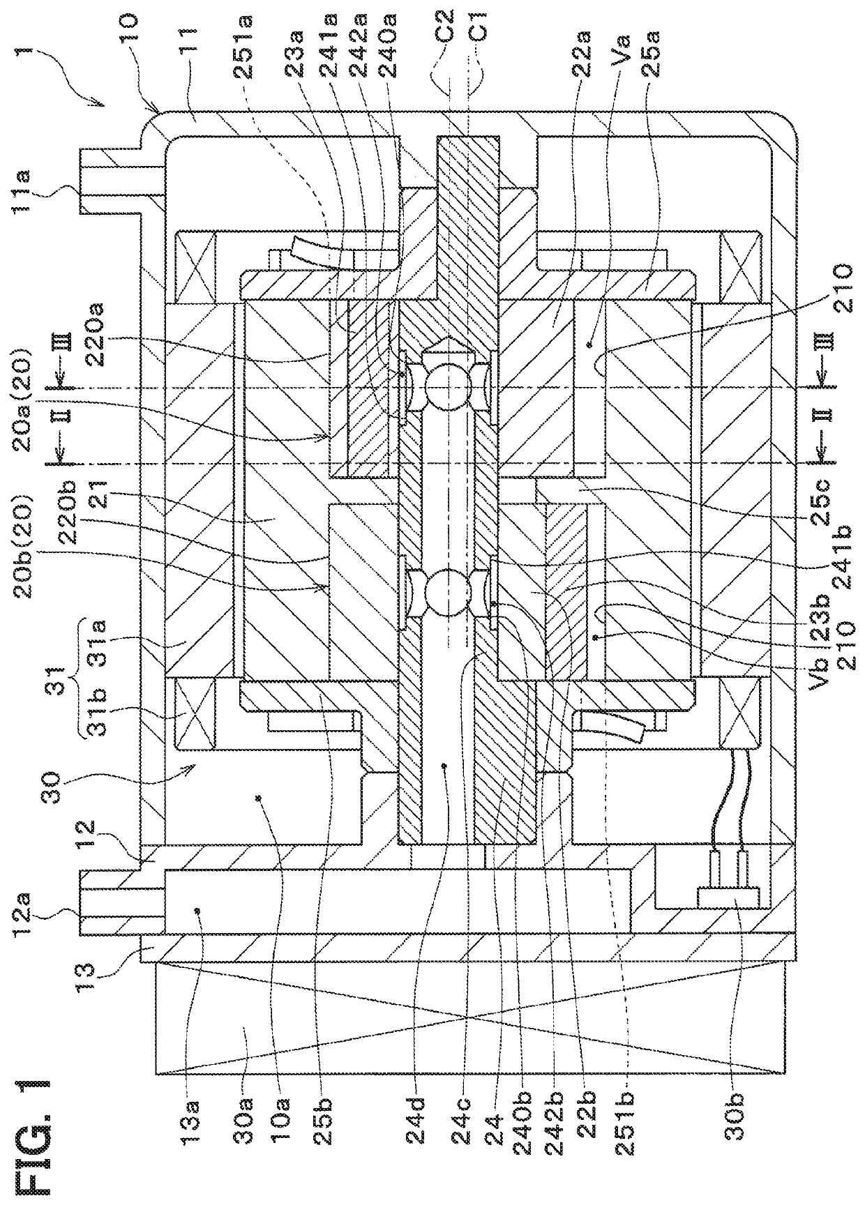 Cylinder-rotation compressor with improved vane and suction passage locations