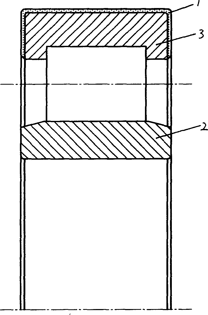 Surface insulating layer treating process for roller bearing