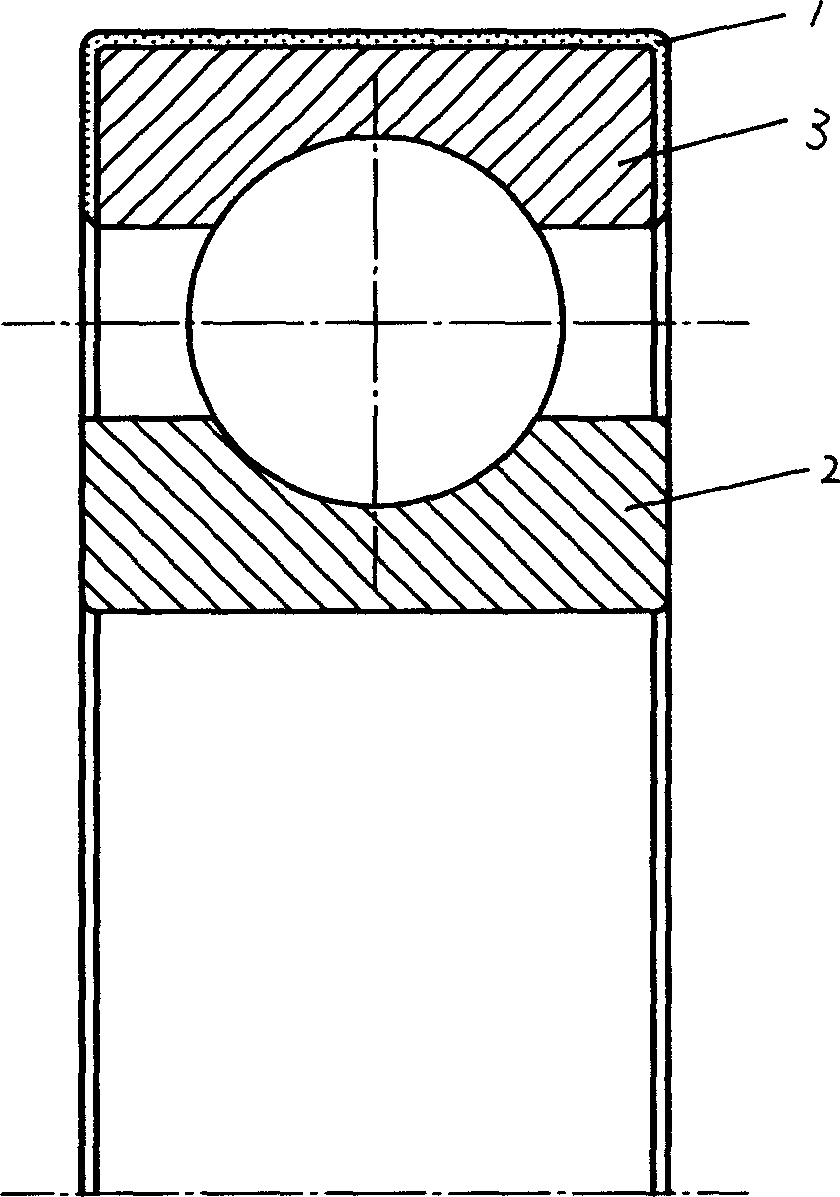 Surface insulating layer treating process for roller bearing