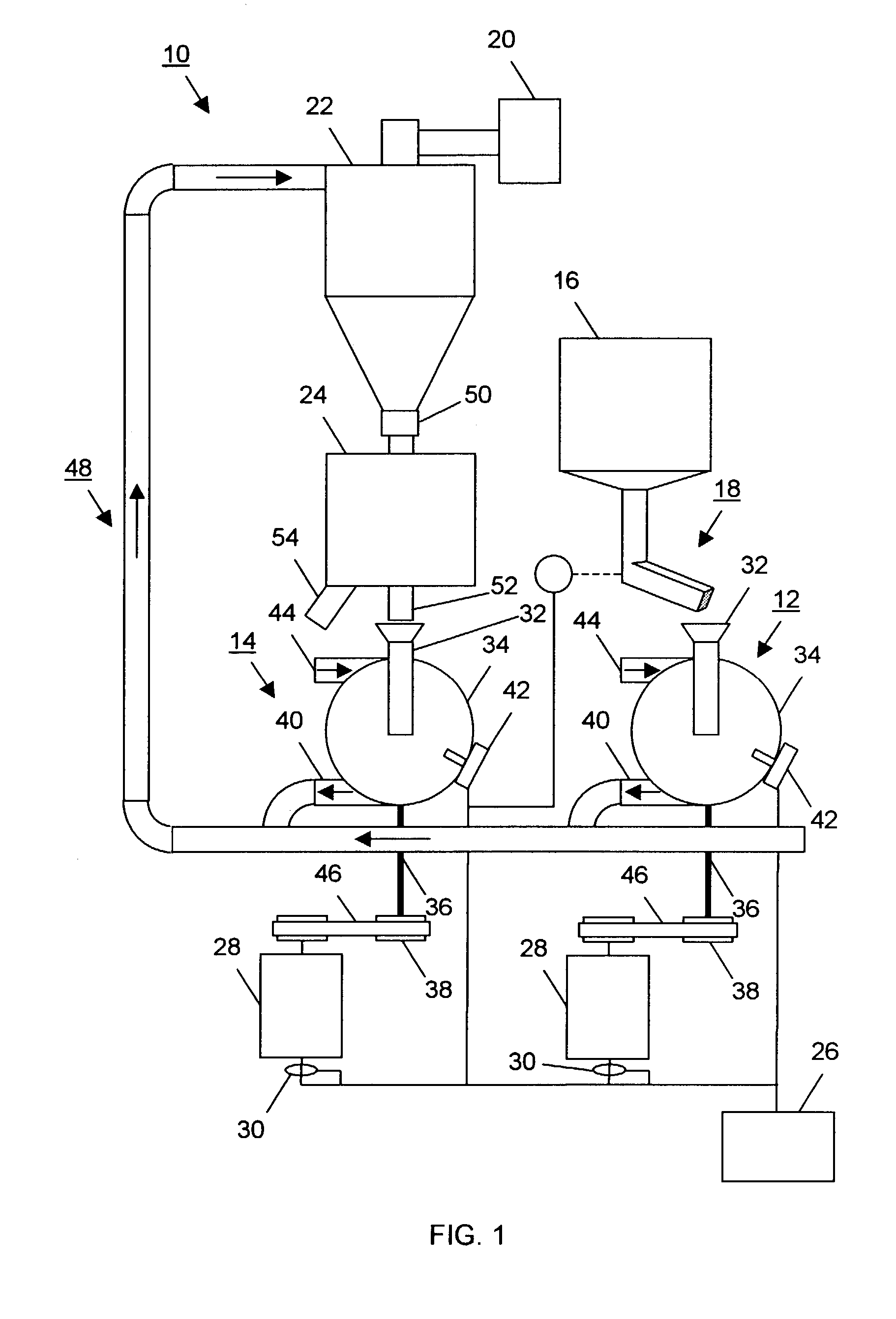 Disc mill assembly for pulverizing system