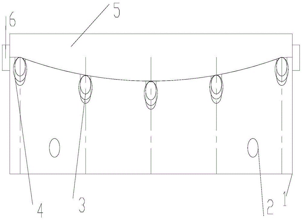 Parabolic mirror hot-bending forming mold for trough-type solar concentrating heat collector and manufacturing method