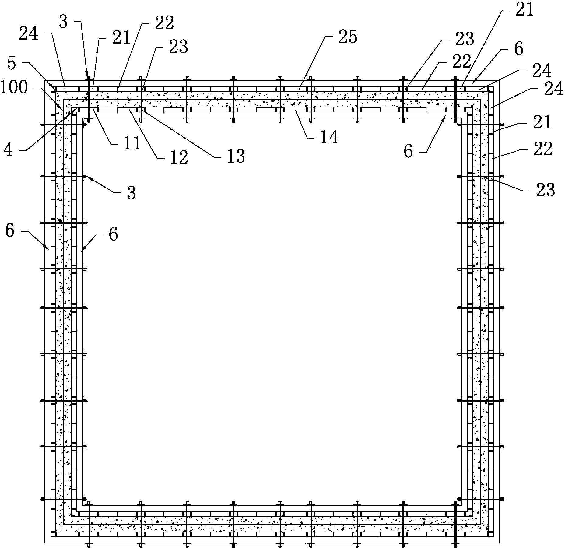 Assembled early-detached building template system and setup method thereof