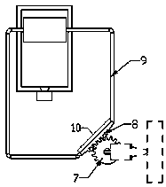 Automatic adjustment device for rearview mirror angle of large vehicles