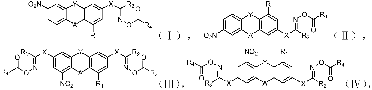 Method for preparing nitro-containing oxime ester photoinitiator by nitrification in micro-channel