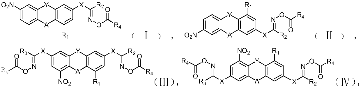 Method for preparing nitro-containing oxime ester photoinitiator by nitrification in micro-channel