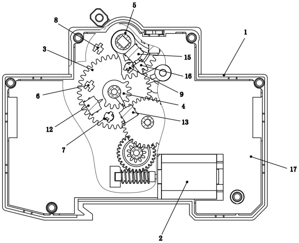 Transmission position detection structure of miniature automatic reclosing circuit breaker