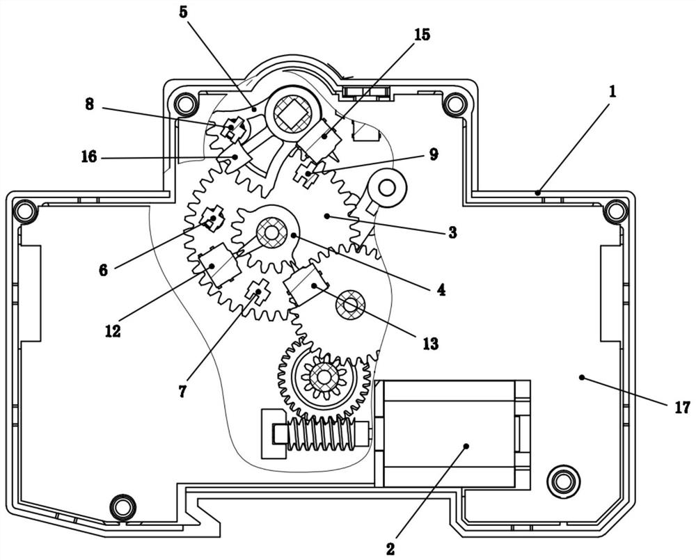 Transmission position detection structure of miniature automatic reclosing circuit breaker