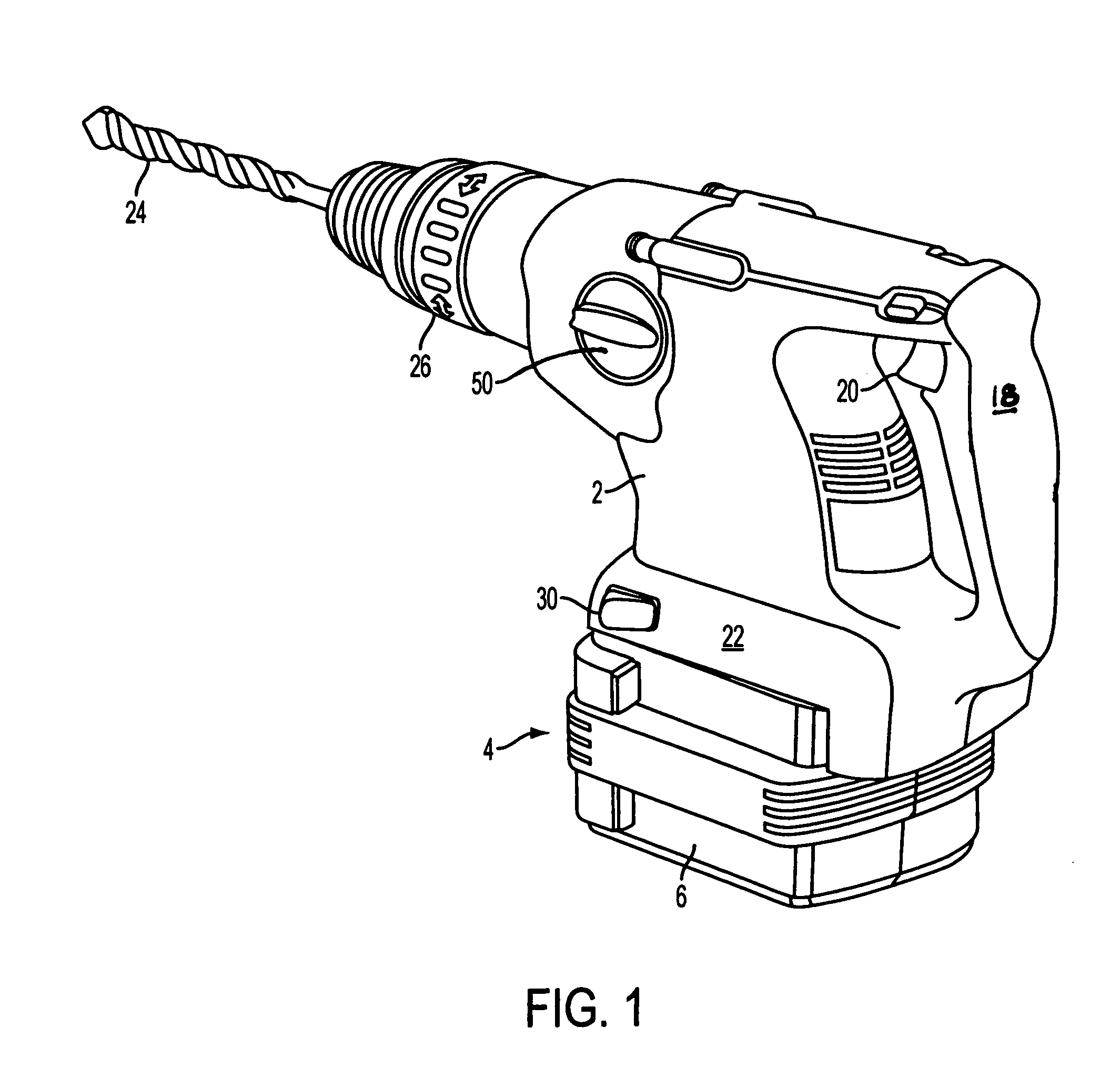 Cordless hand held power tool with powered accessory