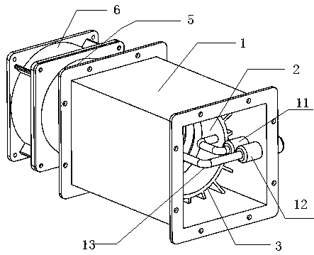 A cooling device for high temperature gas