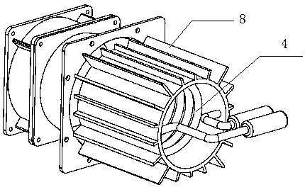 A cooling device for high temperature gas