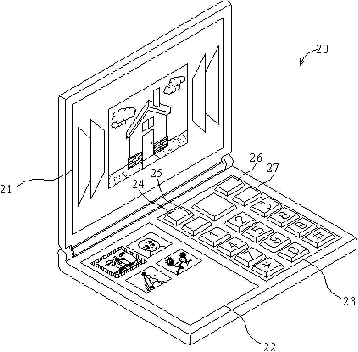 Laptop with picture browsing function