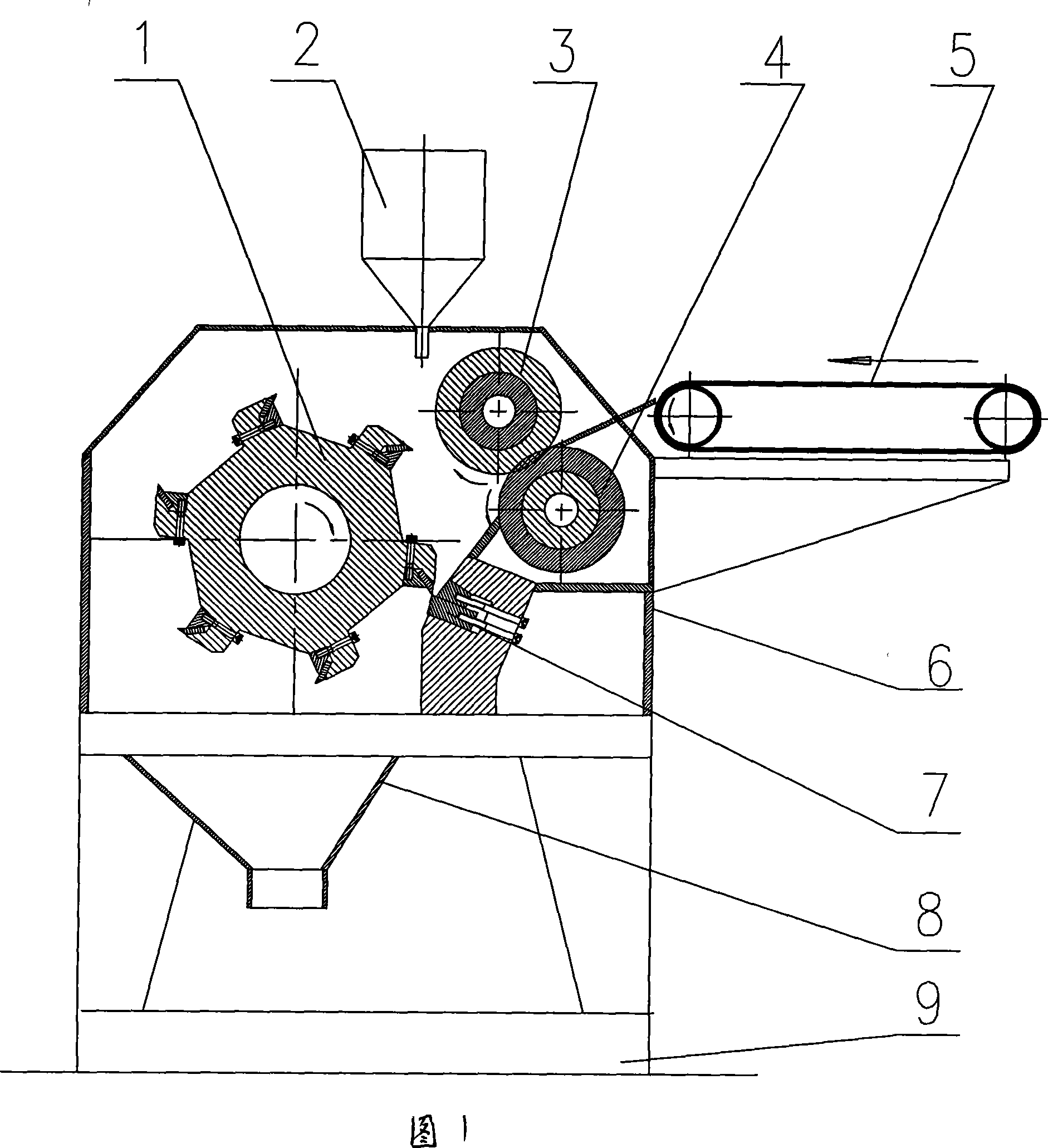 Rubber sheet granule cutter