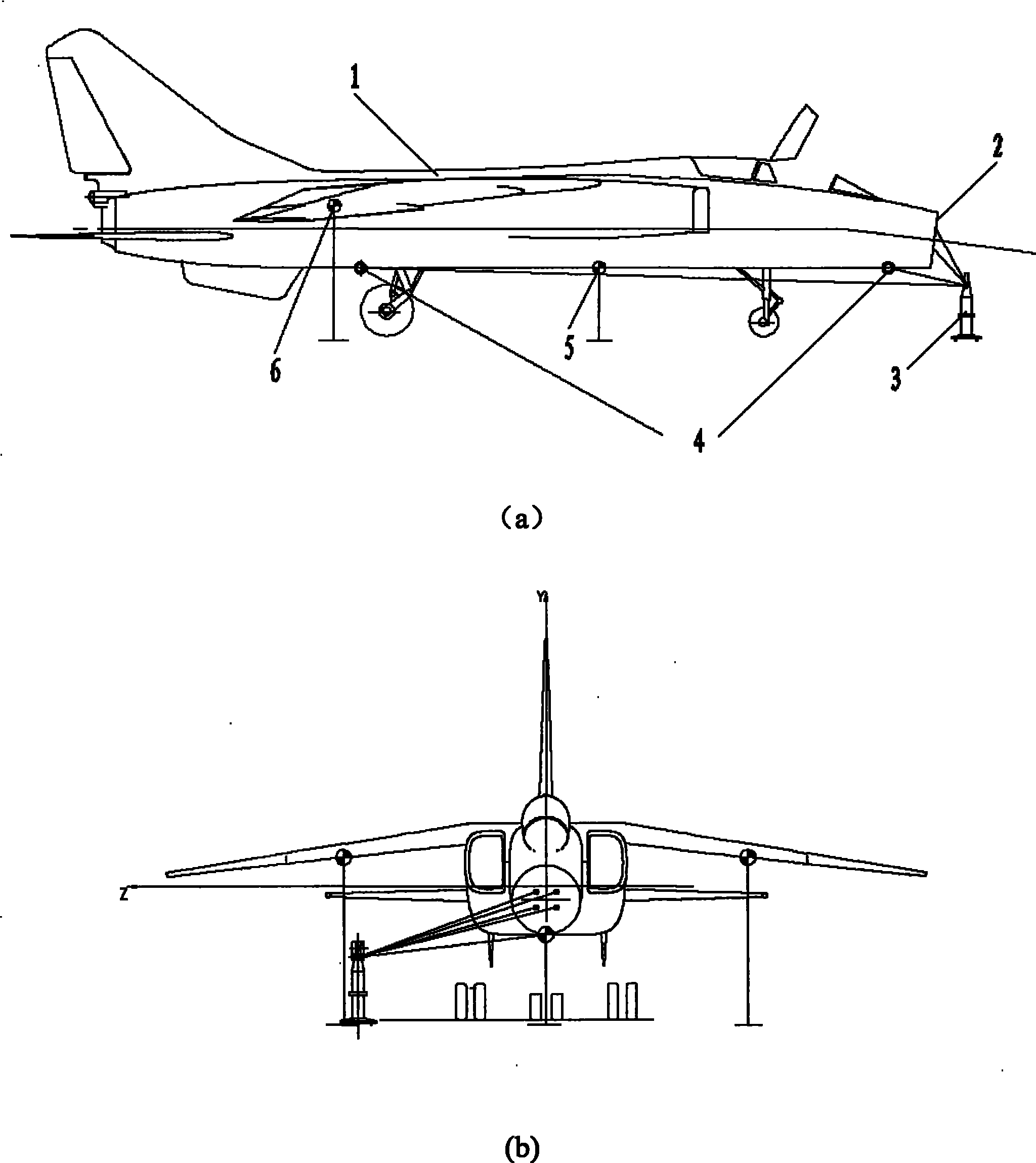 Method for measuring precision of 1# frame of plane general assembly