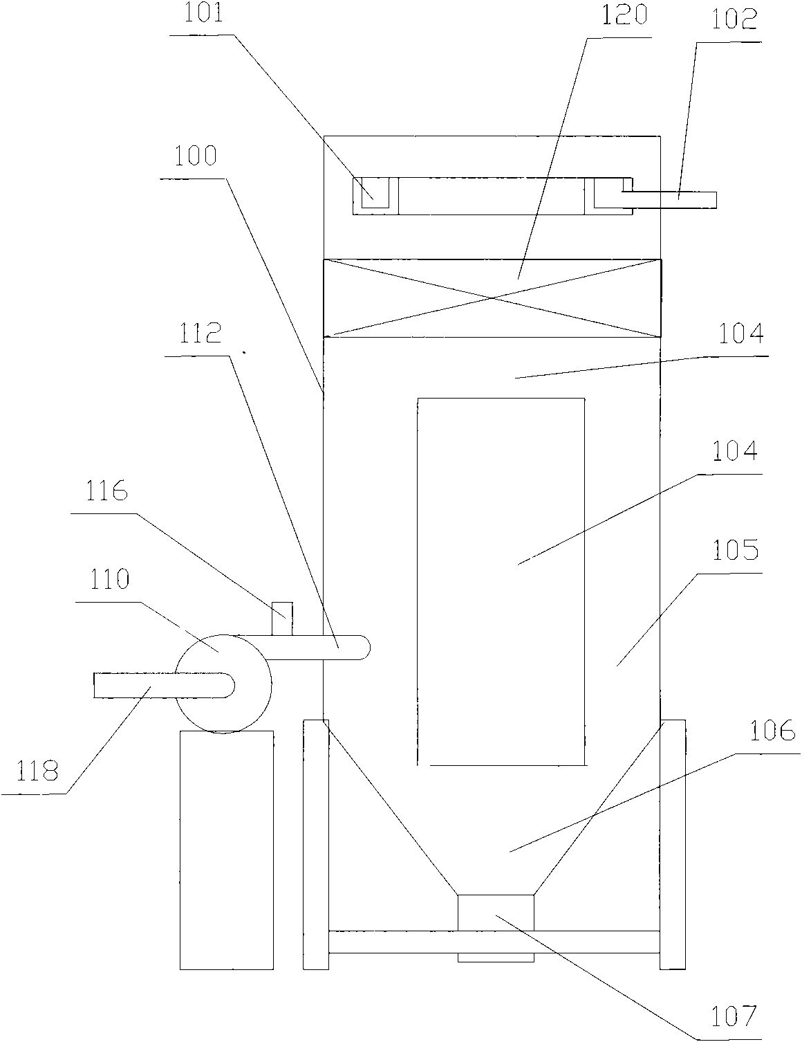 Biochemical treatment and sedimentation integrated backflow type active sludge biochemical treatment device