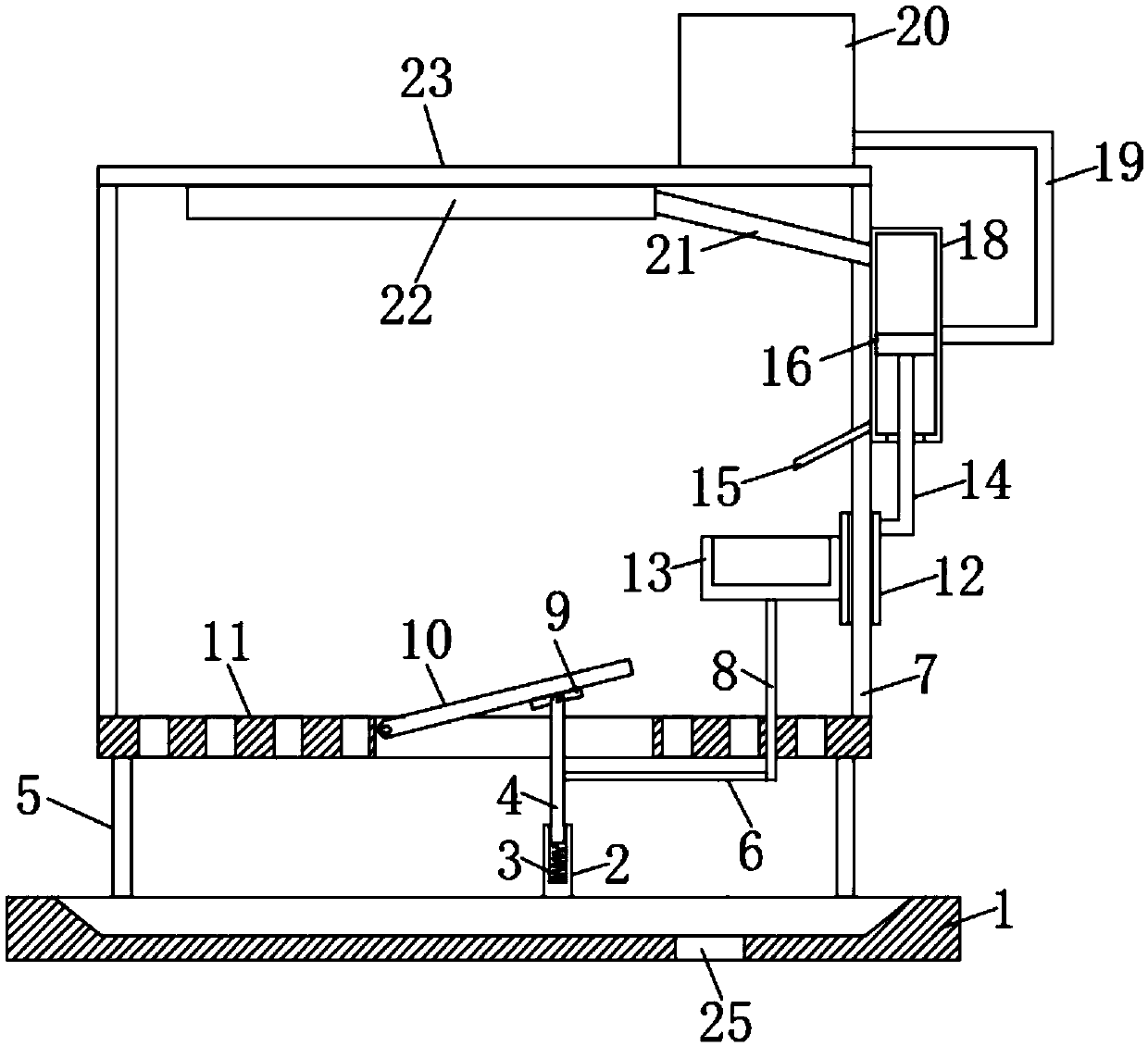 Water-addition-free self-cleaning poultry cage