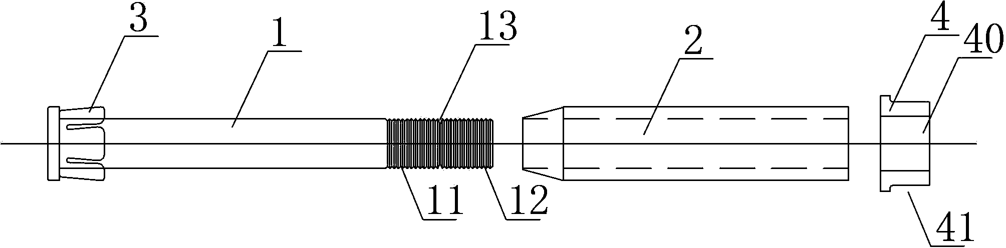 Fire-proofing shock-resisting loss-preventing undercut anchor and connecting structure thereof