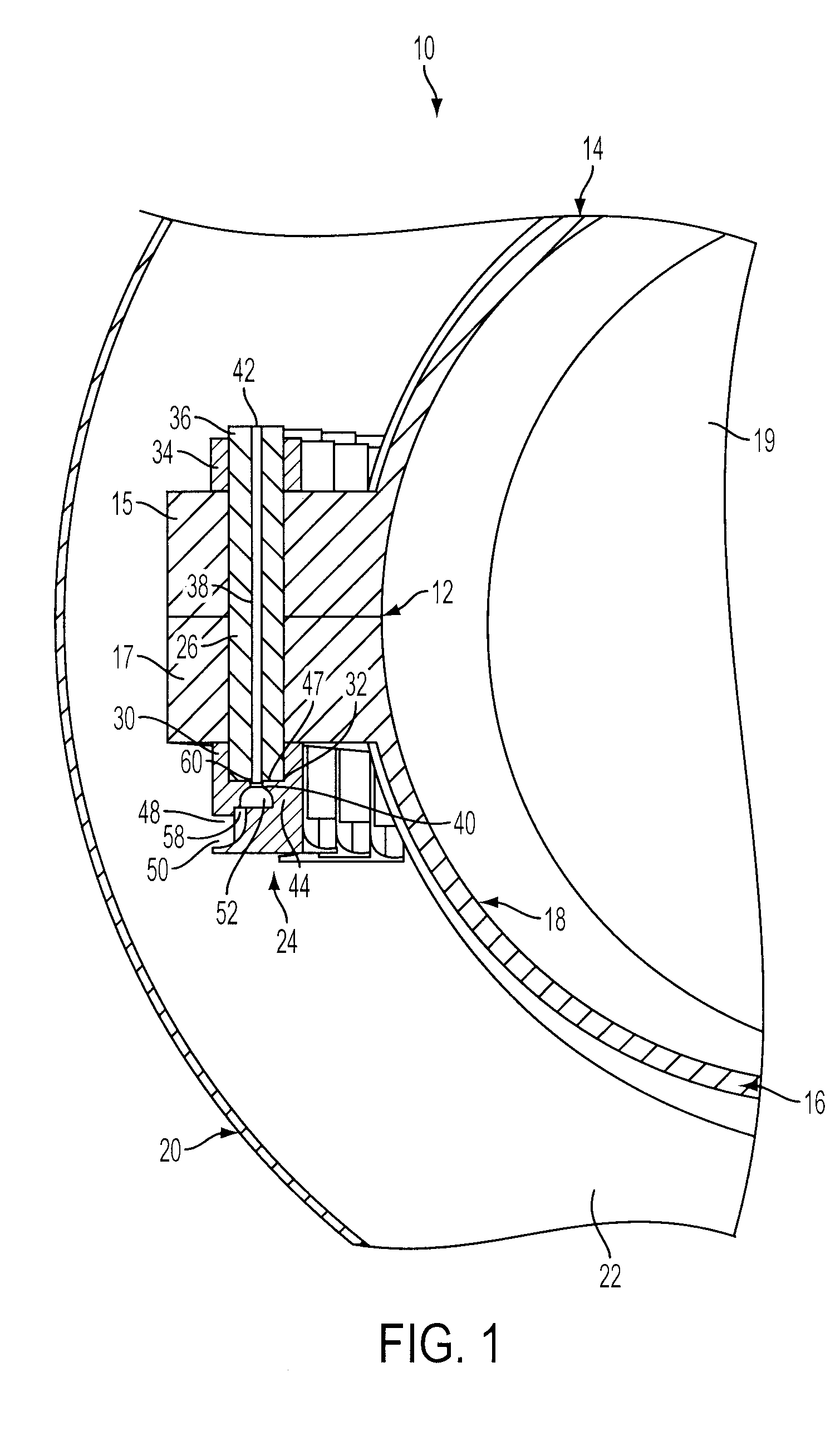 Fastener Assembly with Cyclone Cooling