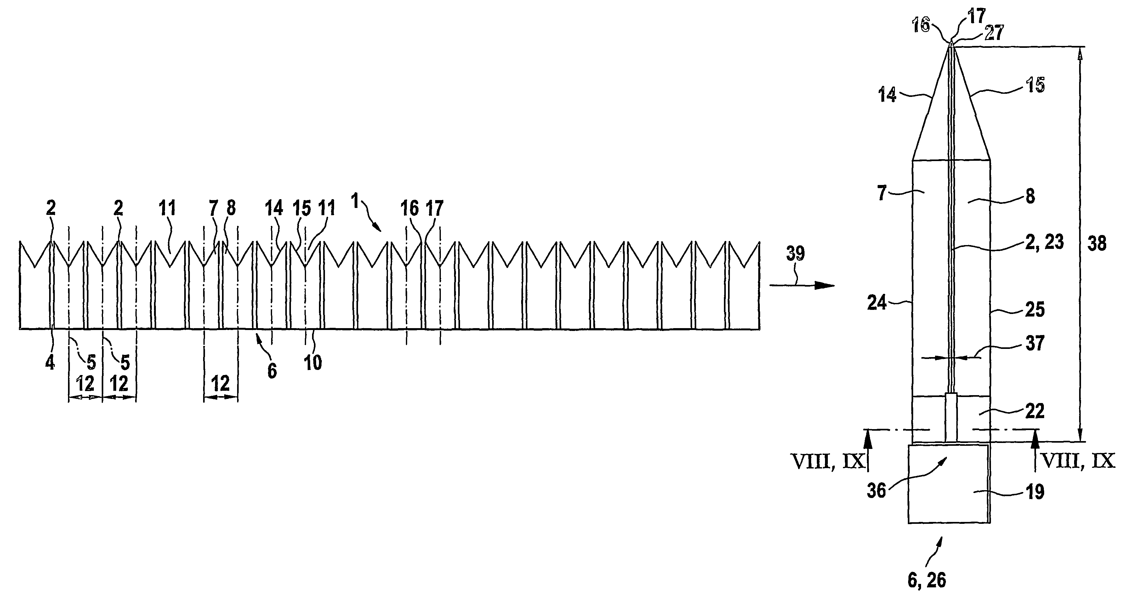 Method for producing a puncturing and measuring device