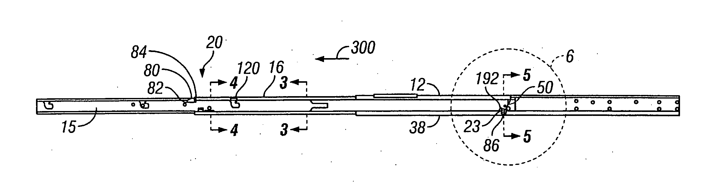 Telescoping slide rail with latching and alignment mechanisms