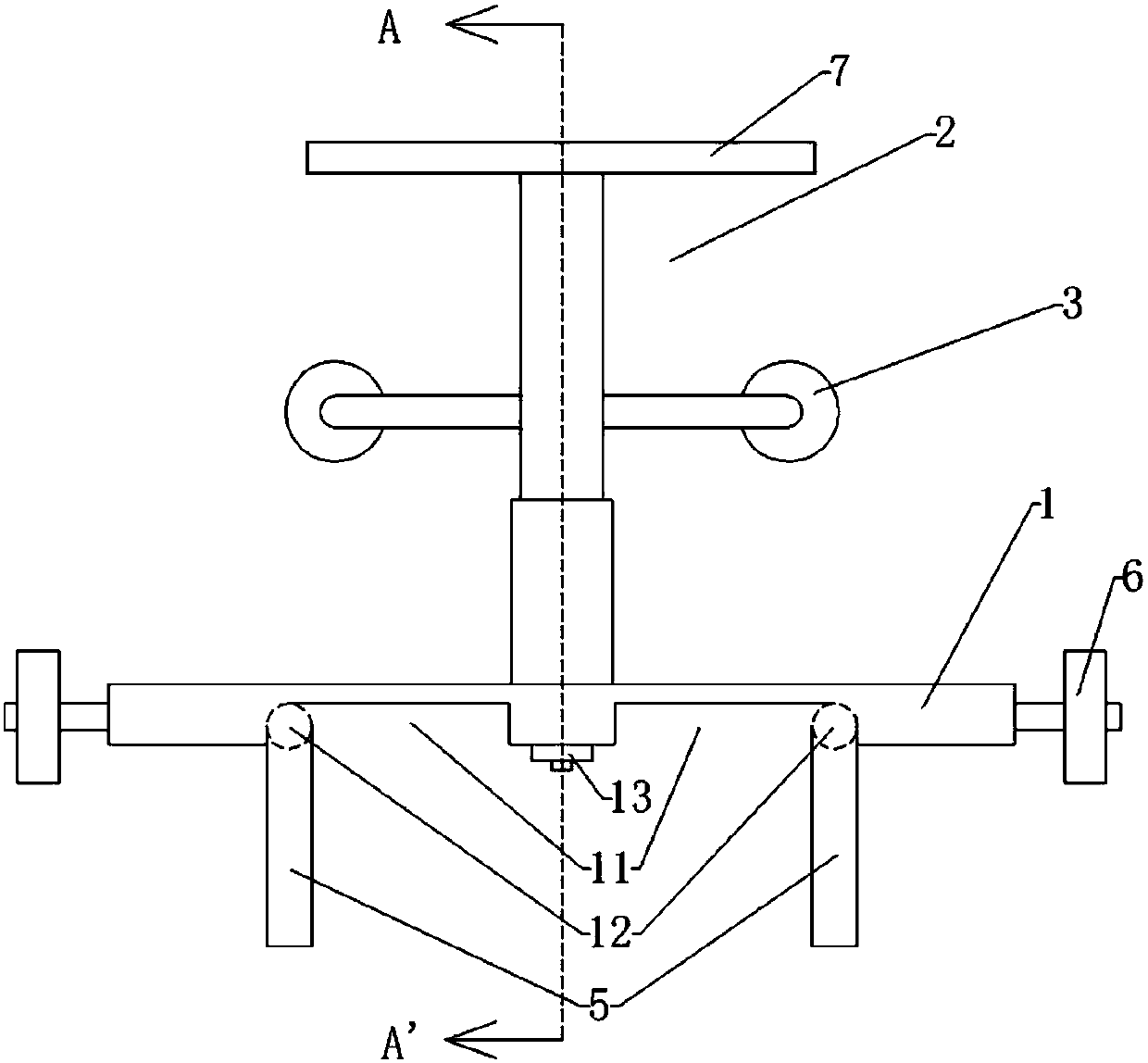 Telescopic glass transport vehicle