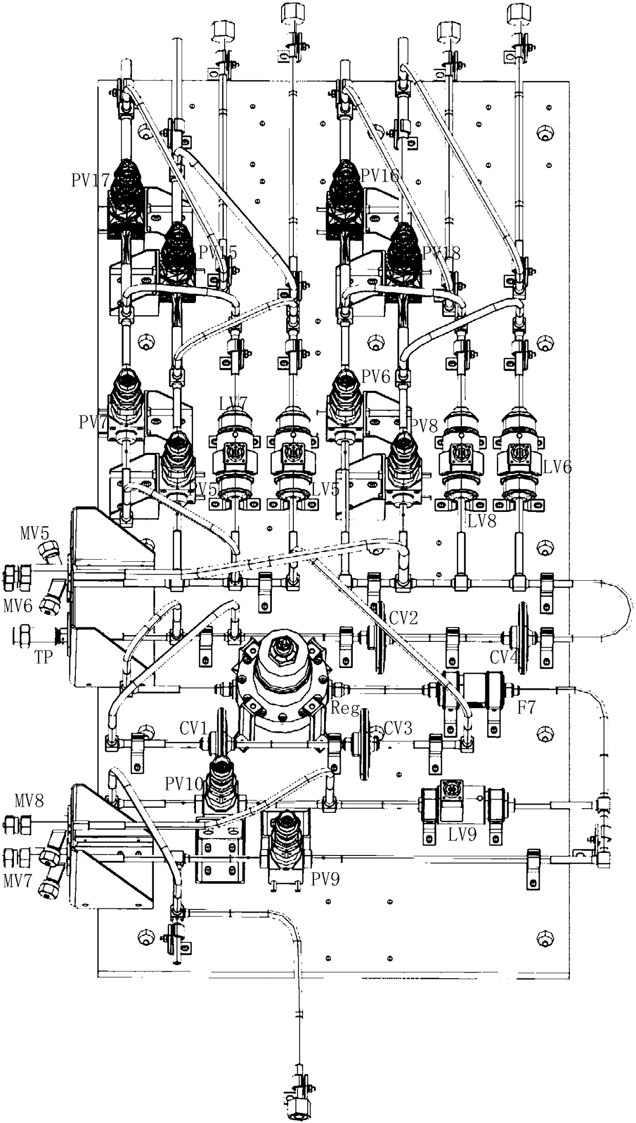 Public platform satellite chemical propulsion subsystem modular layout method