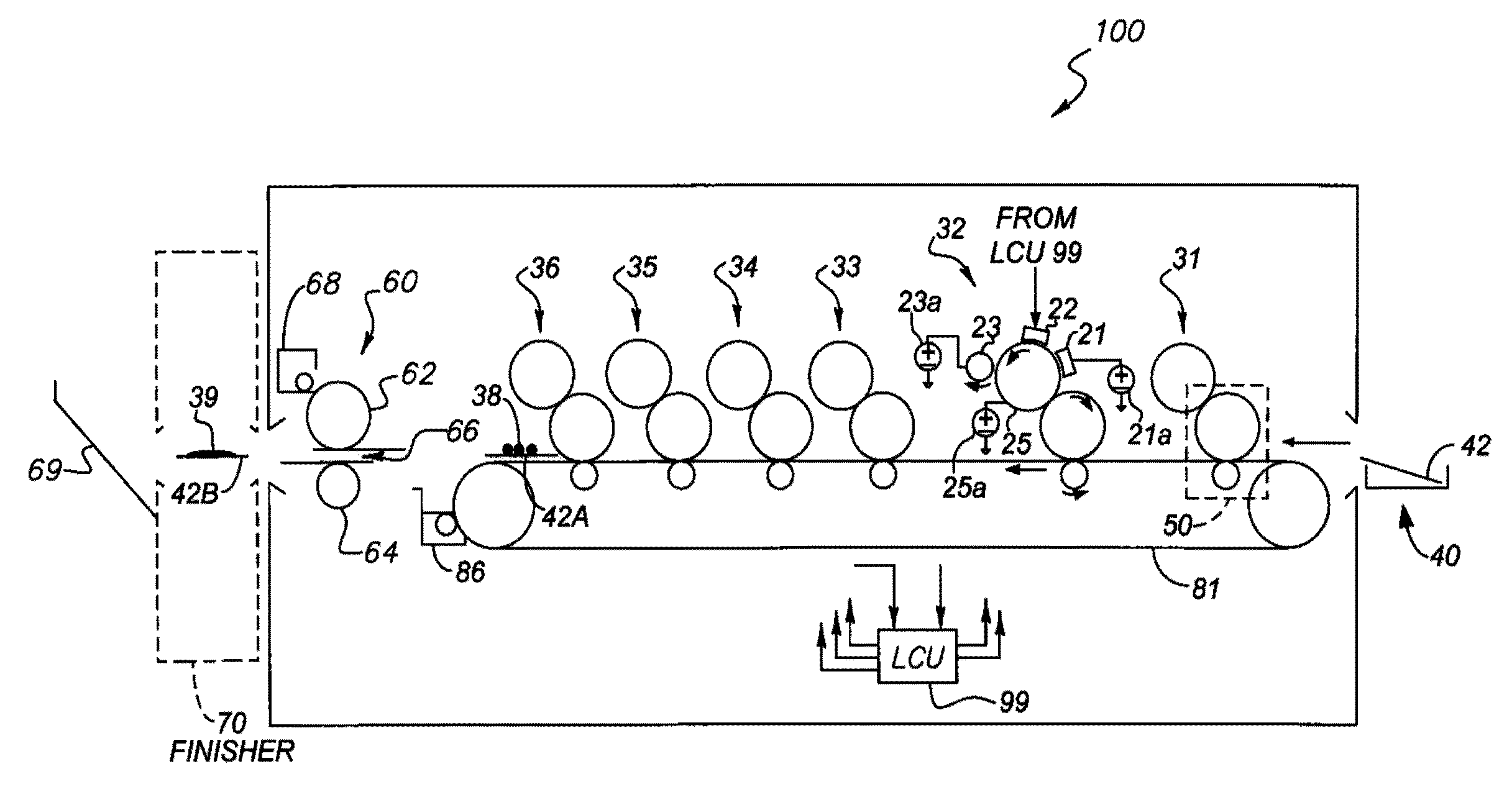 Depositing texture on receiver