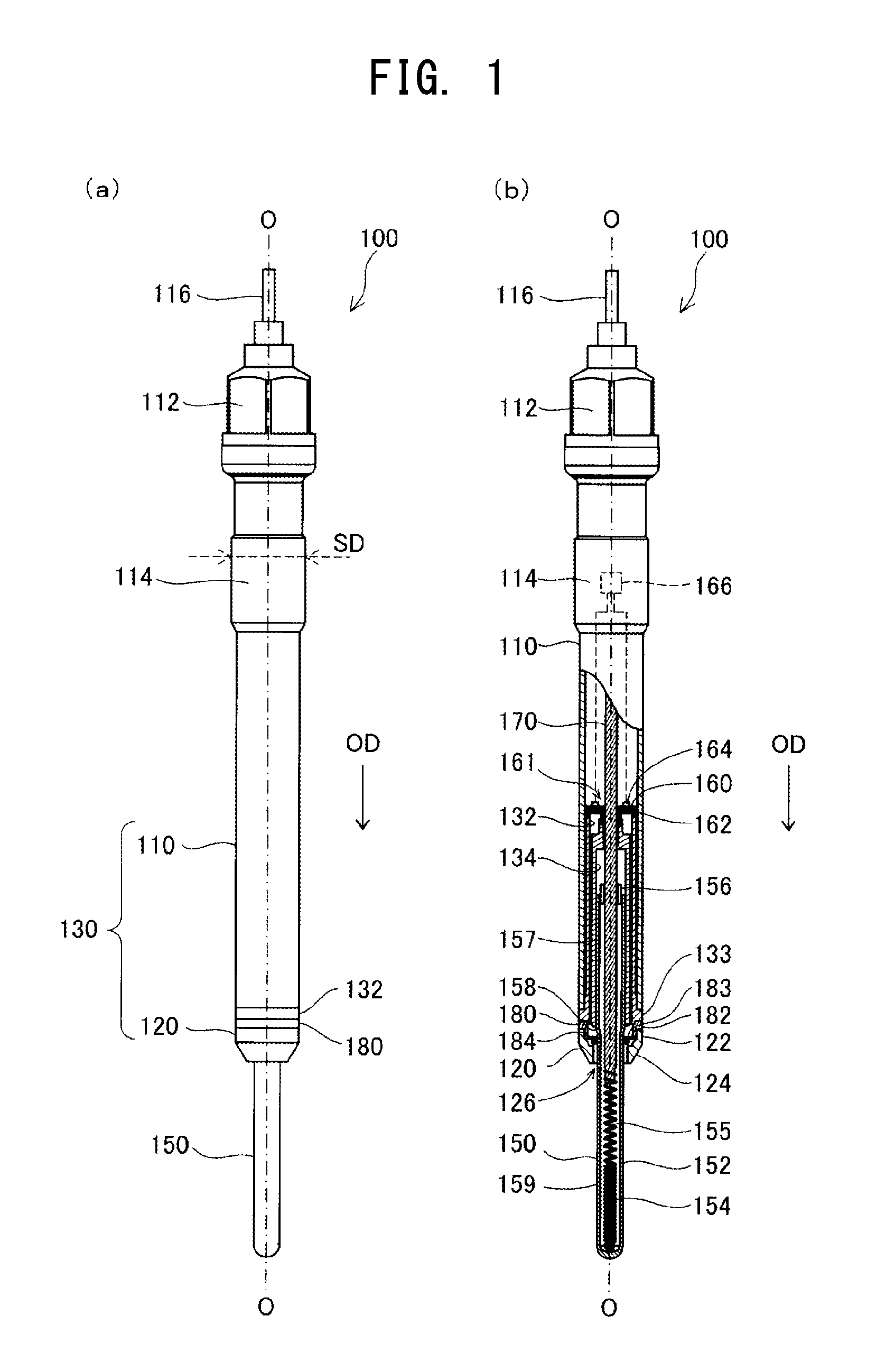 Glow plug with combustion pressure sensor