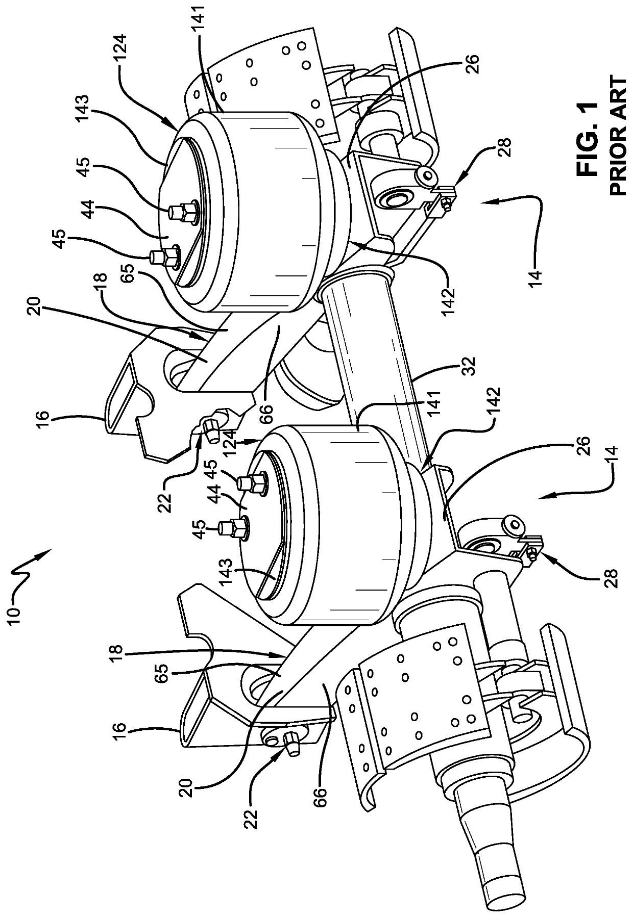 Air spring with integral intermediate chamber