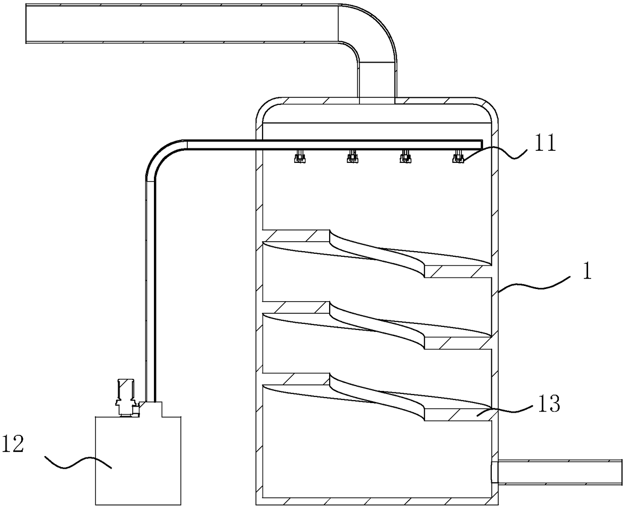 Low-temperature plasma waste gas treatment system