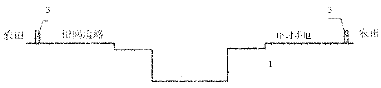 Compound mud-rock flow discharge and guide trough