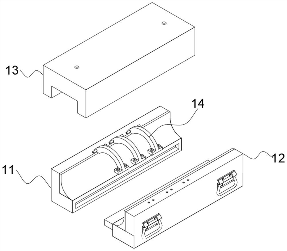 A buried pipe fixing device for water conservancy construction with adjustable size