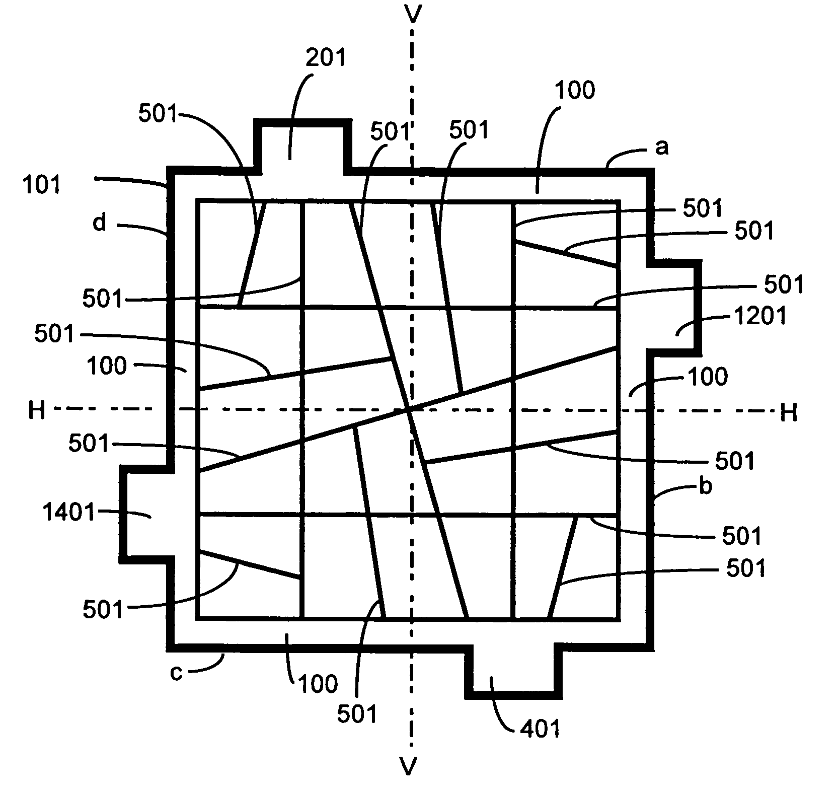 Multi-directional multiplexing radius convergence electrode