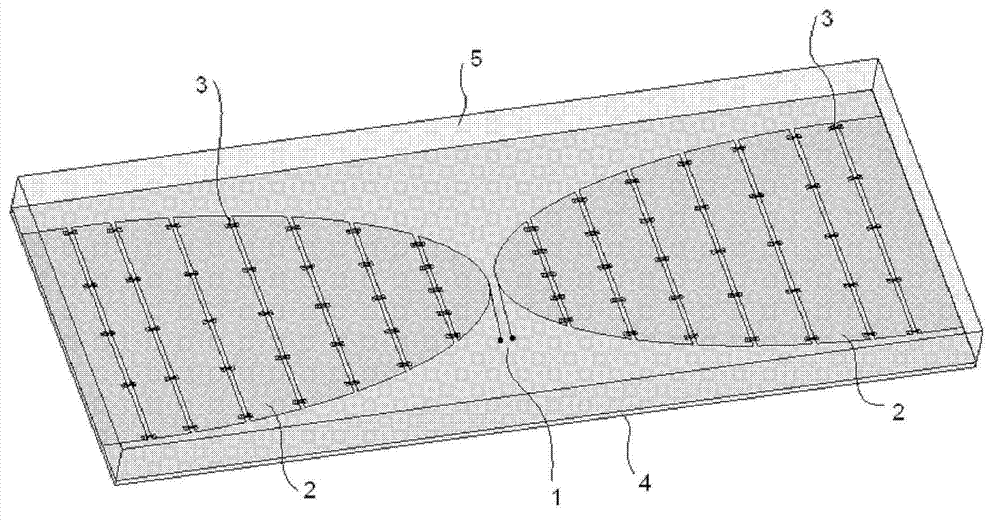 Low back chamber ultra wide band resistor loading dipole antenna