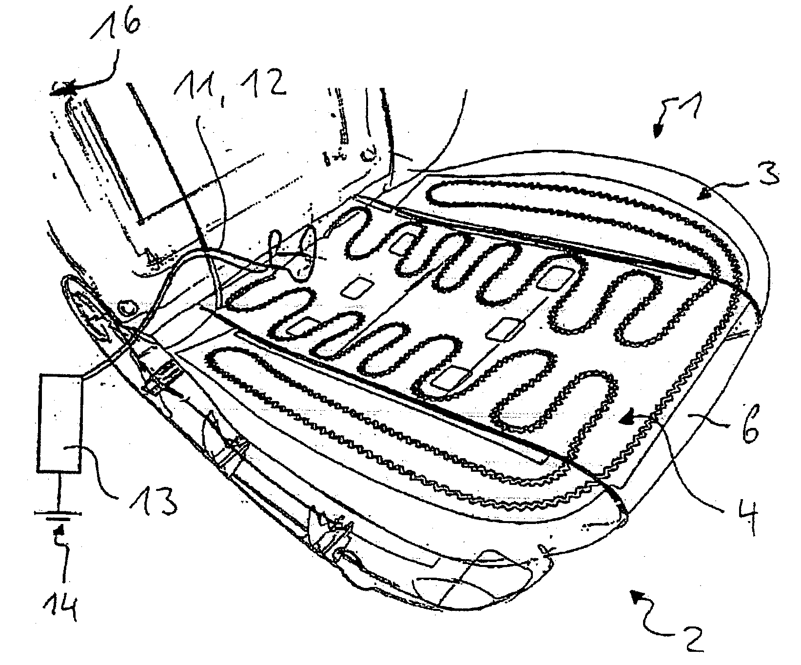 Surface heating system and method for producing it and a heatable object