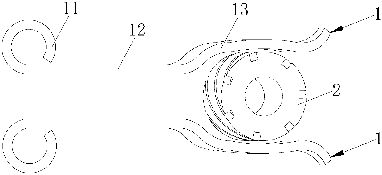 Novel arc surface contact left and right contact strips applicable to static contact group