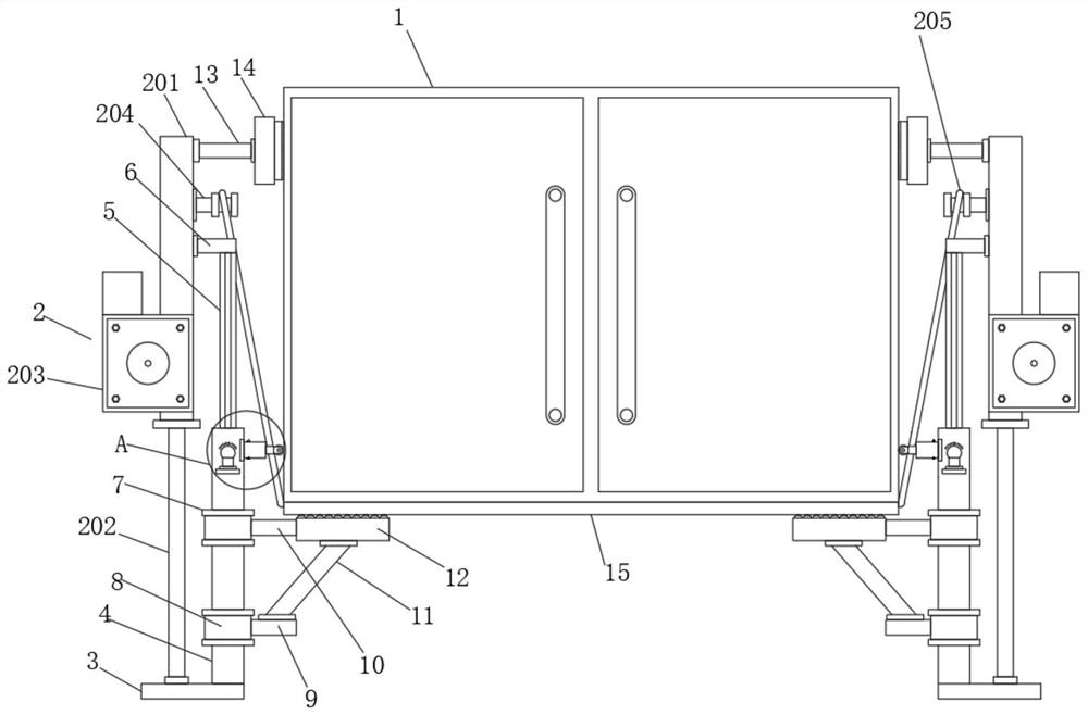 Automobile box lifting guide balancing device