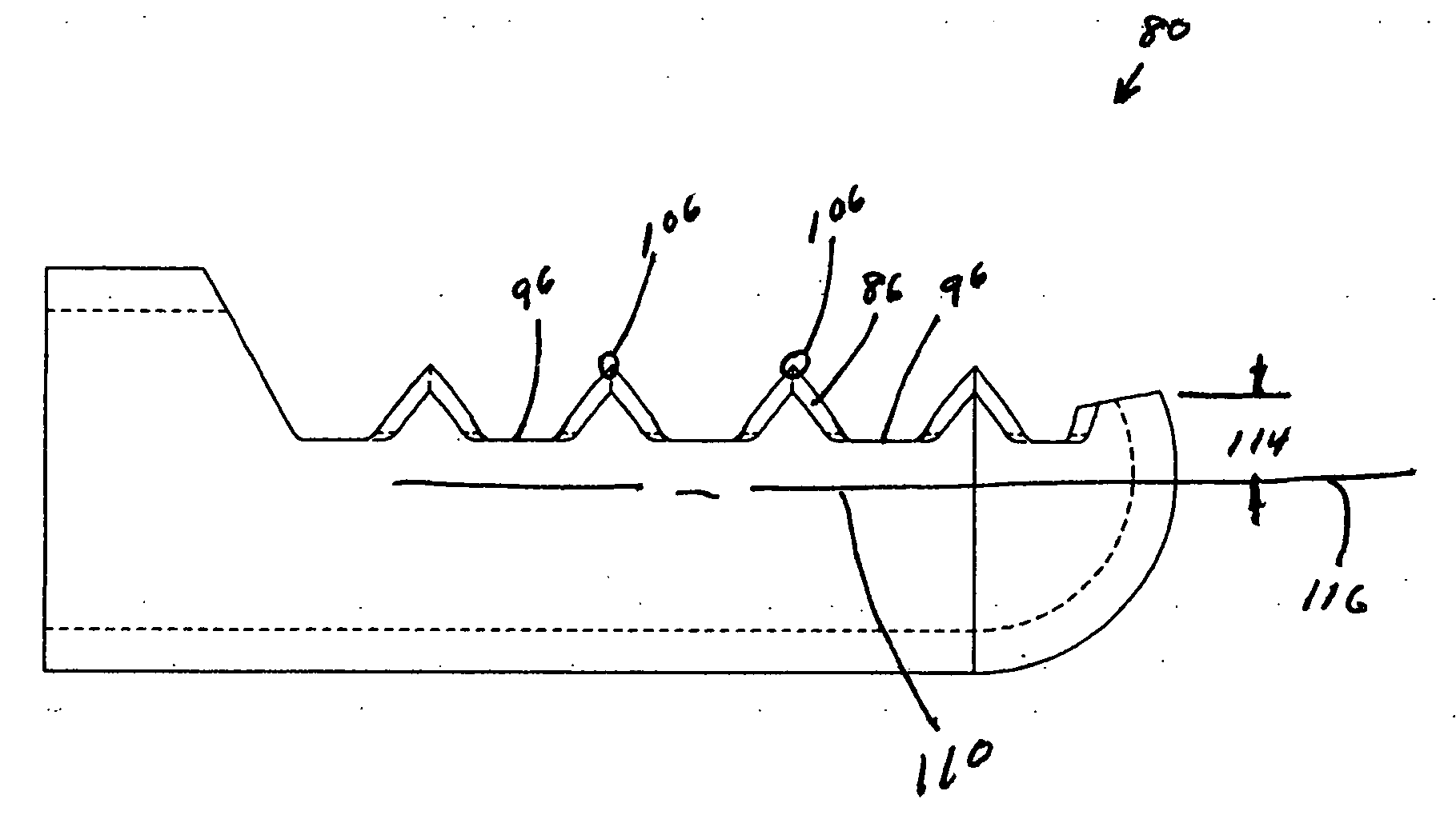 Arthroscopic shaver with two pass inner blade and method of manufacturing same