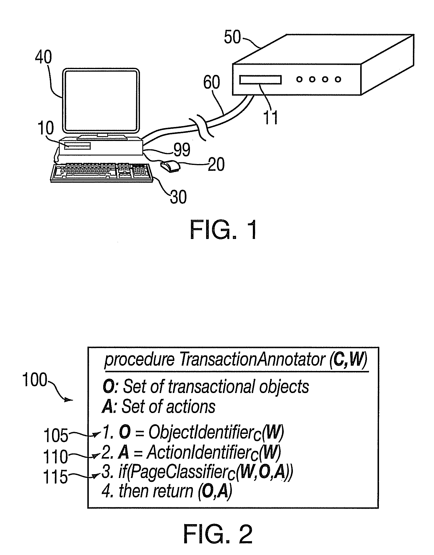 Method to search transactional web pages