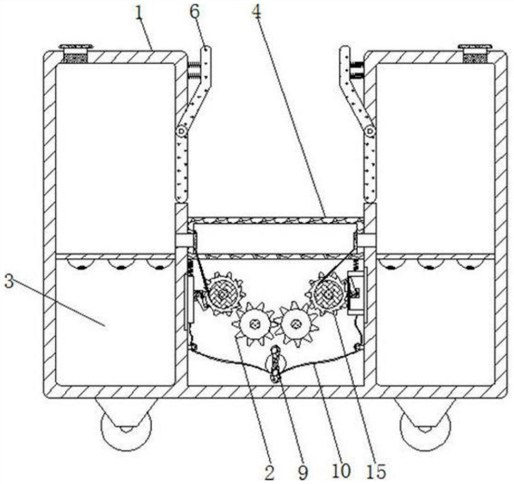 A combined debridement nursing device for operating room nursing