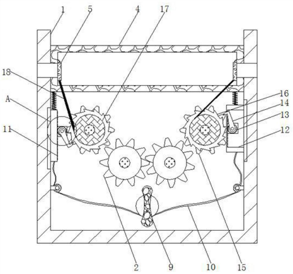 A combined debridement nursing device for operating room nursing