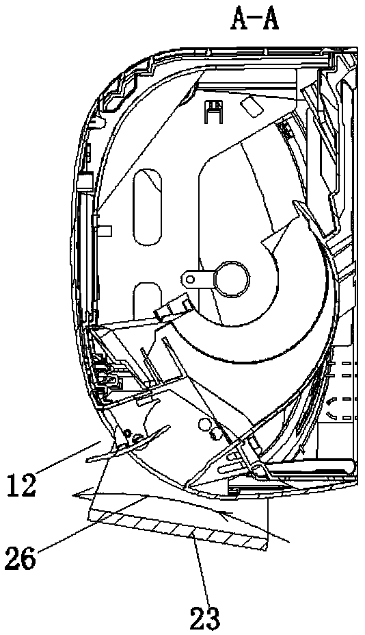 Air conditioner air outlet flow leading structure and air conditioner indoor unit